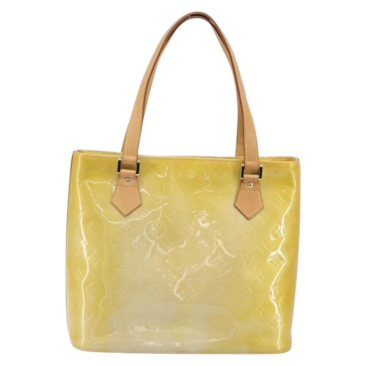 Louis Vuitton Houston Handbag Monogram Vernis Beige Patent_Leather Tote Bag Bag (Authentic Pre-Loved)
