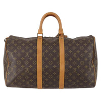 Louis Vuitton Keepall Bag Monogram Canvas Brown Canvas Travel Bag Bag (Pre-Loved)