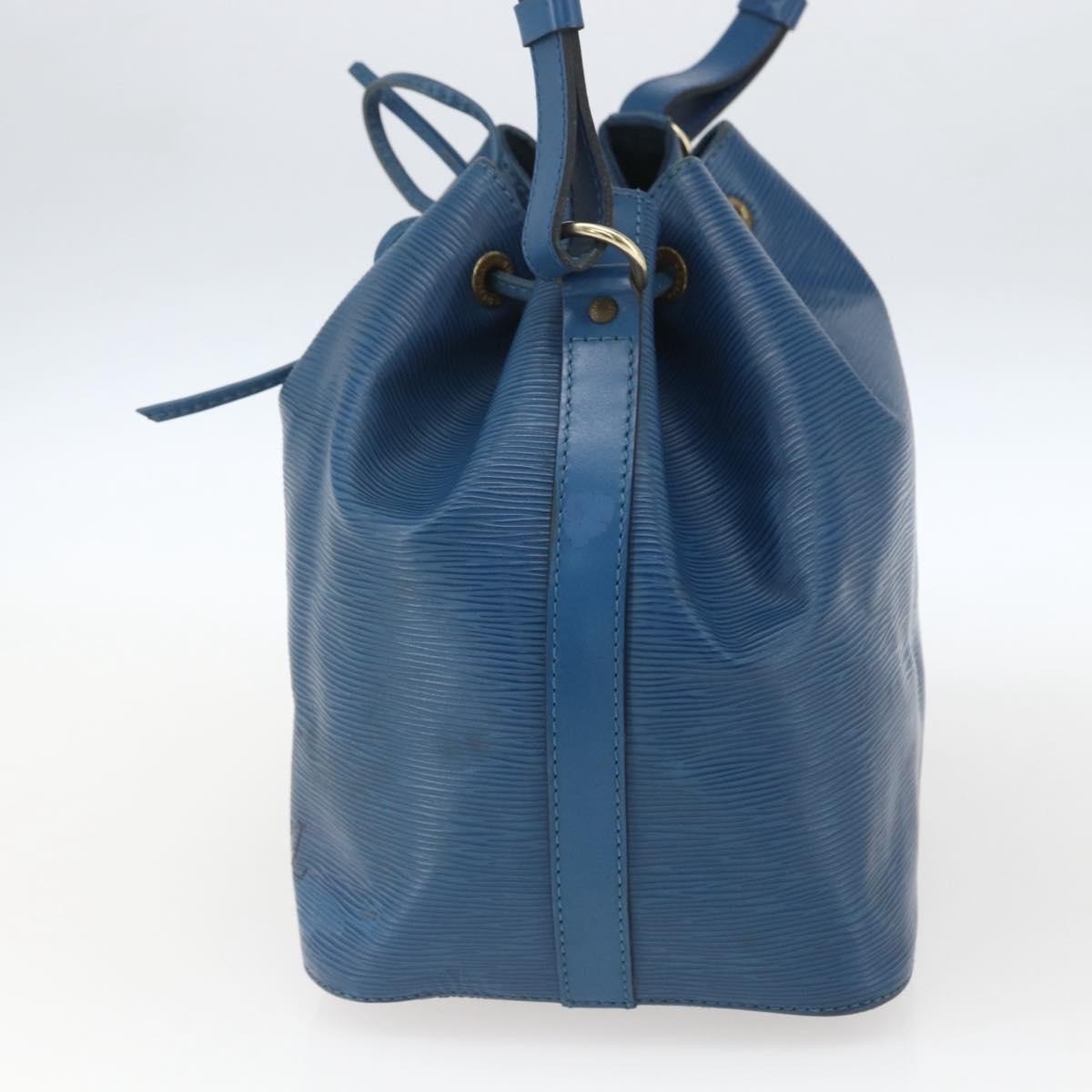 Louis Vuitton Petit Noe Handbag Epi Leather Blue Leather Shoulder Bag Bag (Pre-Loved)