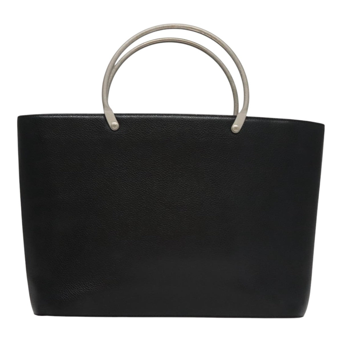 Chanel Vintage Tote Leather Black Leather Tote Bag Bag (Authentic Pre-Loved)