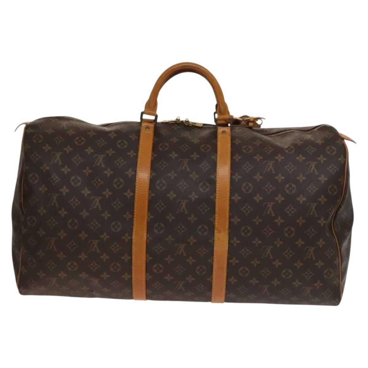 Louis Vuitton Keepall Bag Monogram Canvas Brown Canvas Travel Bag Bag (Authentic Pre-Loved)