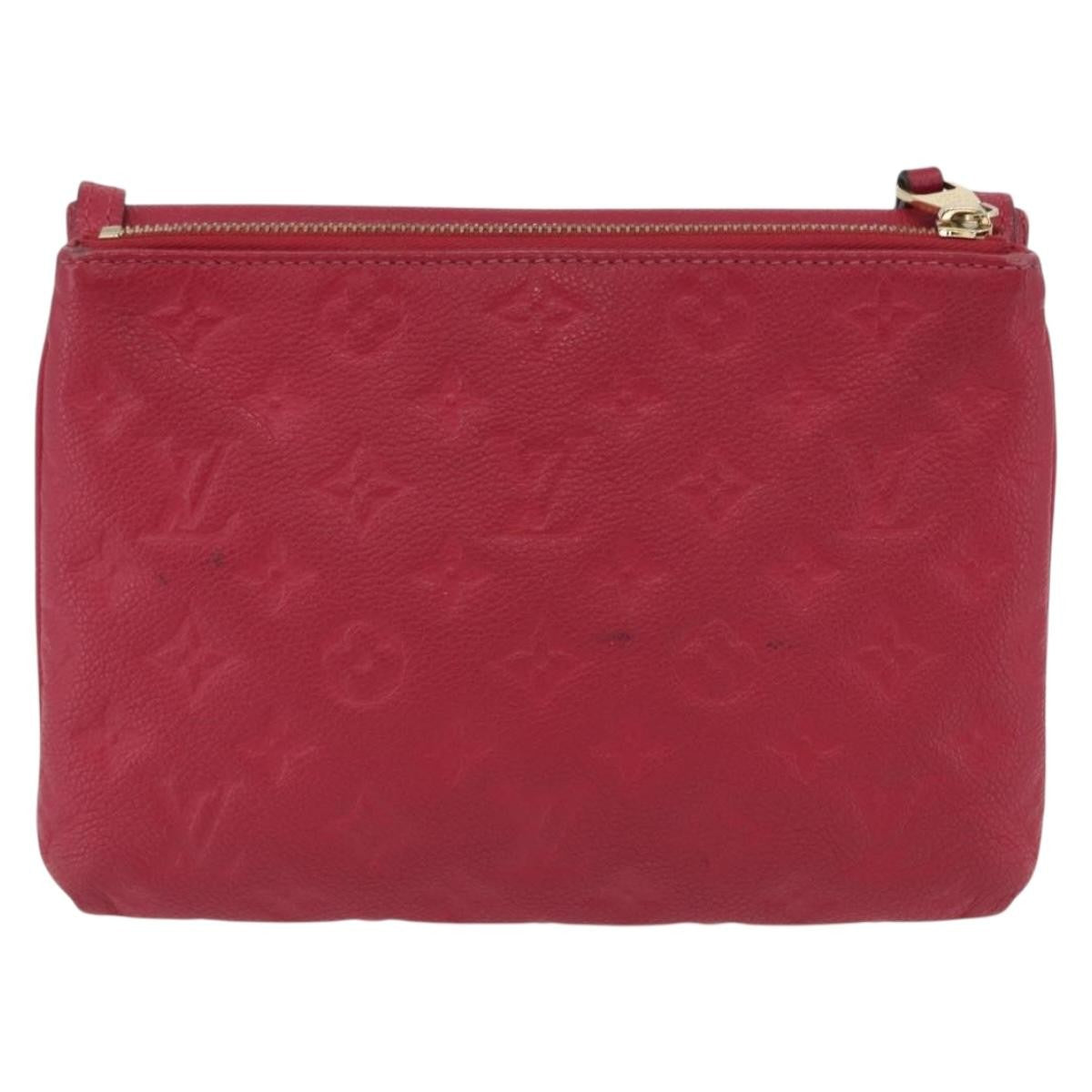 Louis Vuitton Twice Handbag Monogram Empreinte Leather Burgundy Leather Shoulder Bag Bag (Authentic Pre-Loved)