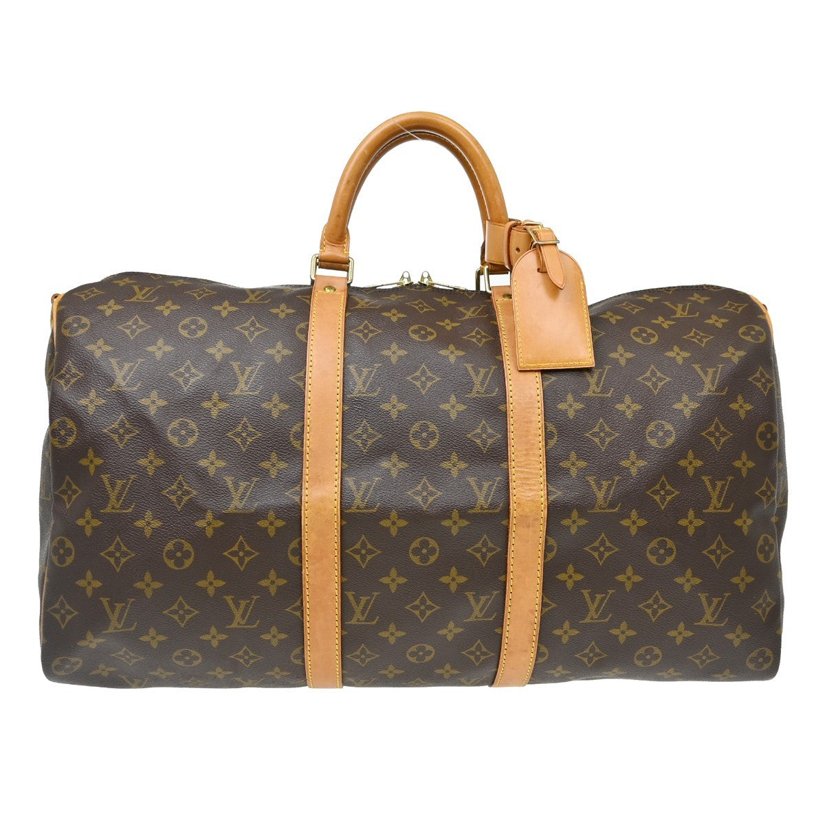 Louis Vuitton Keepall Bandouliere Bag Monogram Canvas Brown Canvas Travel Bag Bag (Pre-Loved)