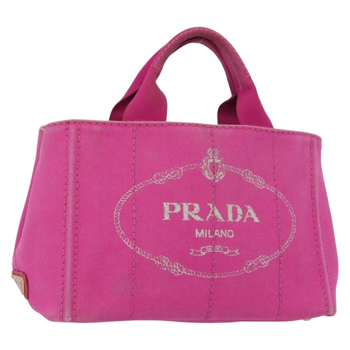 Prada Prada Canapa Tote Canvas Pink Canvas Tote Bag Bag (Pre-Loved)