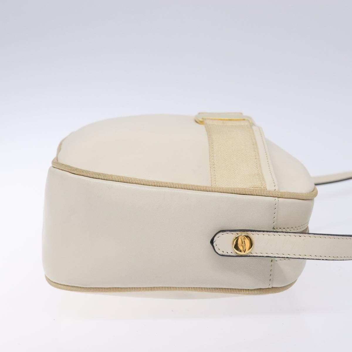 Salvatore Ferragamo Vala Shoulder Bag Leather Beige Leather Shoulder Bag Bag (Authentic Pre-Loved)