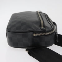 Louis Vuitton Ambler Waist Bag Damier Graphite Gray Canvas Shoulder Bag Bag (Authentic Pre-Loved)