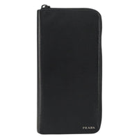 Prada Prada Saffiano Wallet Leather Black Leather Wallets Accessory (Pre-Loved)