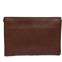Burberry Vintage Pouch Leather Brown Leather Clutche & Pouche Bag (Authentic Pre-Loved)