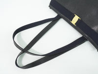 Salvatore Ferragamo Vintage Vara Bow Tote Lizard Embossed Leather Black Leather Tote Bag Bag (Pre-Loved)