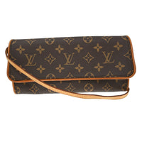 Louis Vuitton Louis Vuitton Twin Handbag Monogram Canvas Brown Canvas Clutche & Pouche Bag (Pre-Loved)