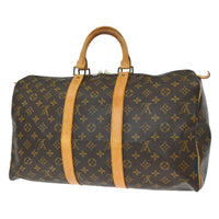 Louis Vuitton Keepall Bag Monogram Canvas Brown Canvas Travel Bag Bag (Pre-Loved)