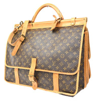 Louis Vuitton Sac Chasse Hunting Bag Monogram Canvas Brown Canvas Briefcase Bag (Authentic Pre-Loved)