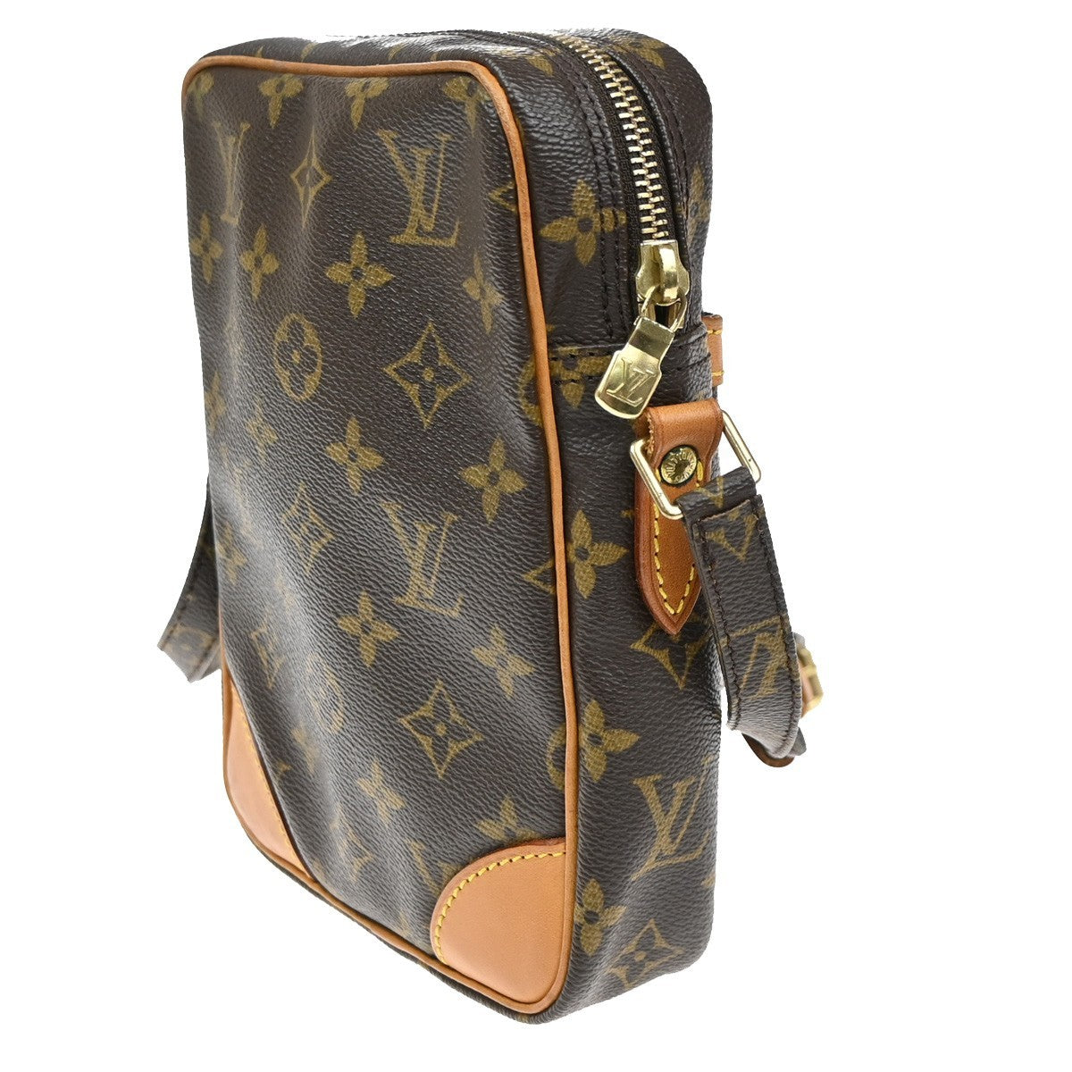 Louis Vuitton Danube Handbag Monogram Canvas Brown Canvas Shoulder Bag Bag (Authentic Pre-Loved)