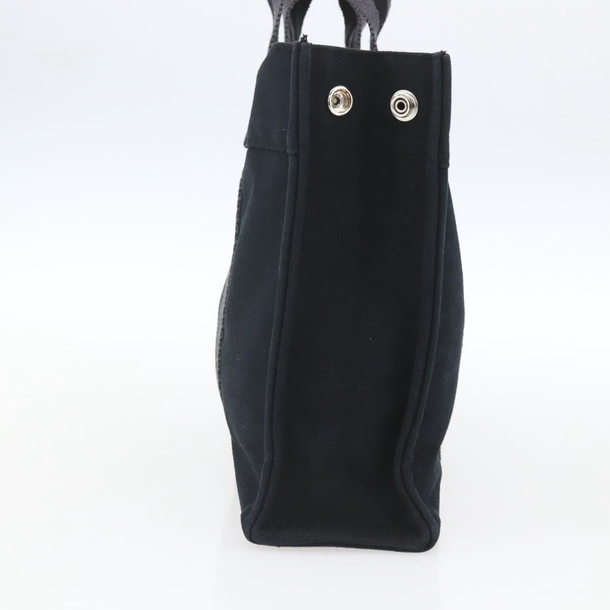 Hermes Fourre Tout Tote Canvas Black Canvas Tote Bag Bag (Authentic Pre-Loved)