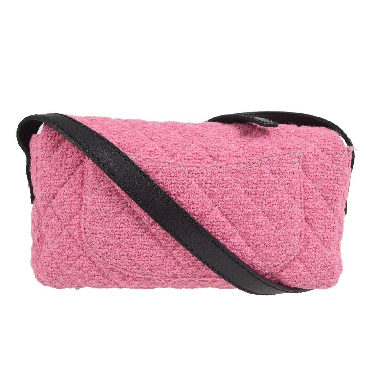 Chanel Chanel Easy Reissue Messenger Flap Bag Quilted Tweed Pink Tweed Shoulder Bag Bag (Pre-Loved)