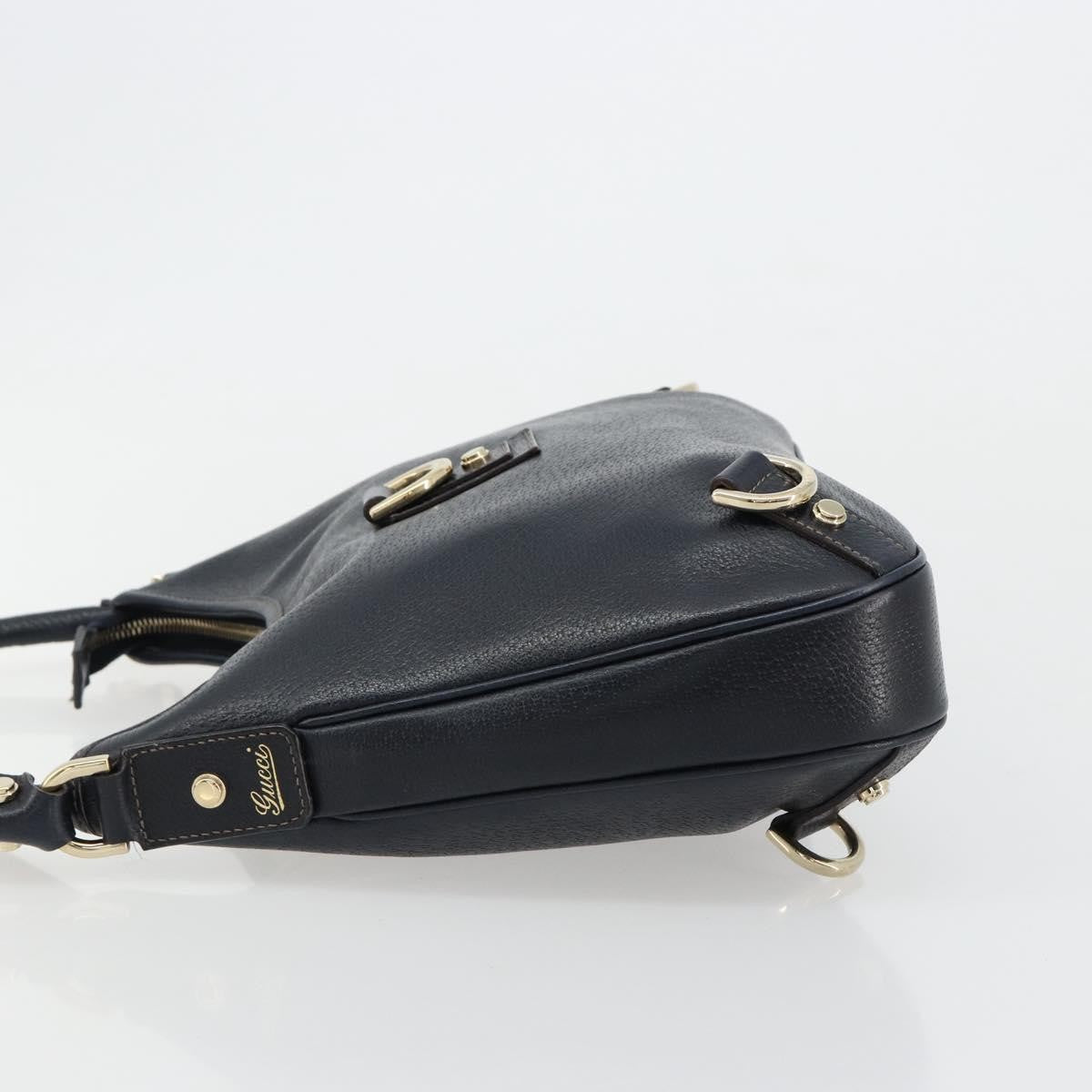 Gucci Gucci Abbey D-Ring Hobo Leather Navy Leather Handbag (Authentic Pre-Loved)