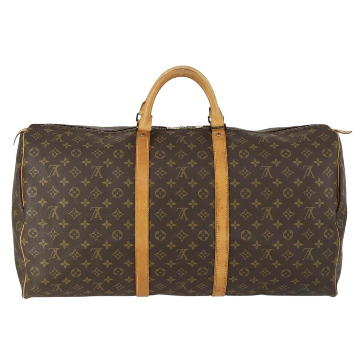 Louis Vuitton Keepall Bag Monogram Canvas Brown Canvas Travel Bag Bag (Authentic Pre-Loved)