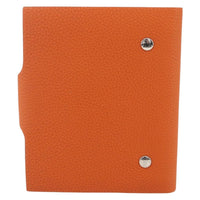 Hermes Ulysse Agenda Cover Leather Orange Leather Clutche & Pouche Bag (Authentic Pre-Loved)