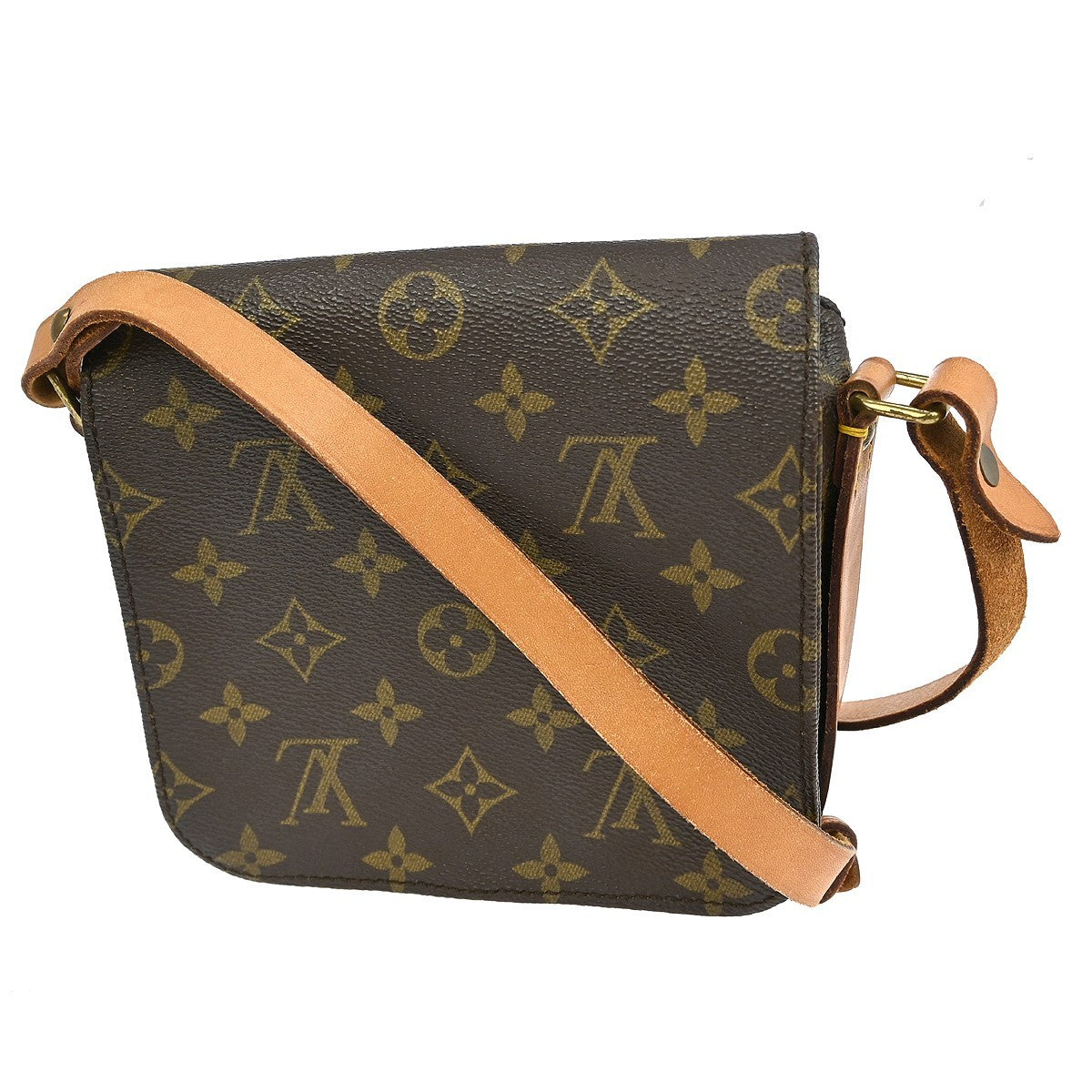 Louis Vuitton Louis Vuitton Cartouchiere Handbag Monogram Canvas Brown Canvas Shoulder Bag Bag (Authentic Pre-Loved)