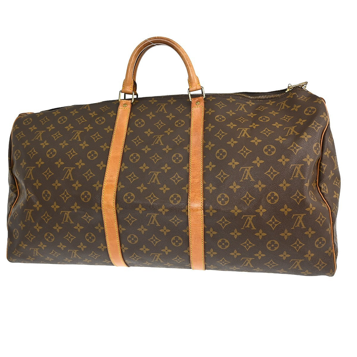 Louis Vuitton Keepall Bag Monogram Canvas Brown Canvas Travel Bag Bag (Pre-Loved)