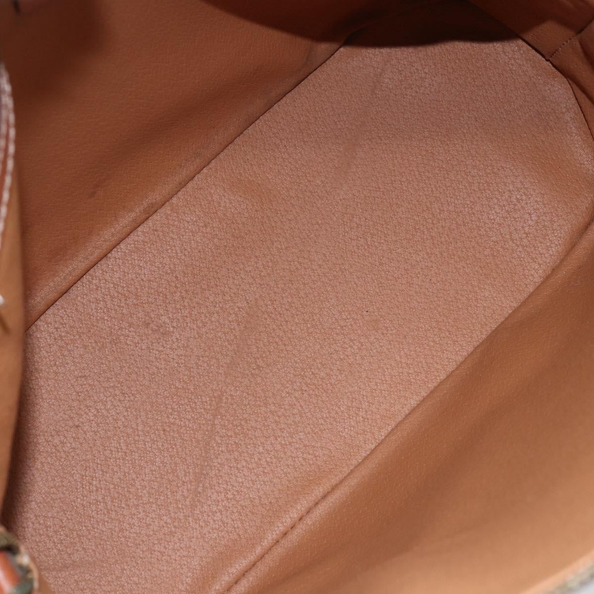 Celine Vintage Macadam Handbag Canvas Brown Canvas Handbag (Authentic Pre-Loved)