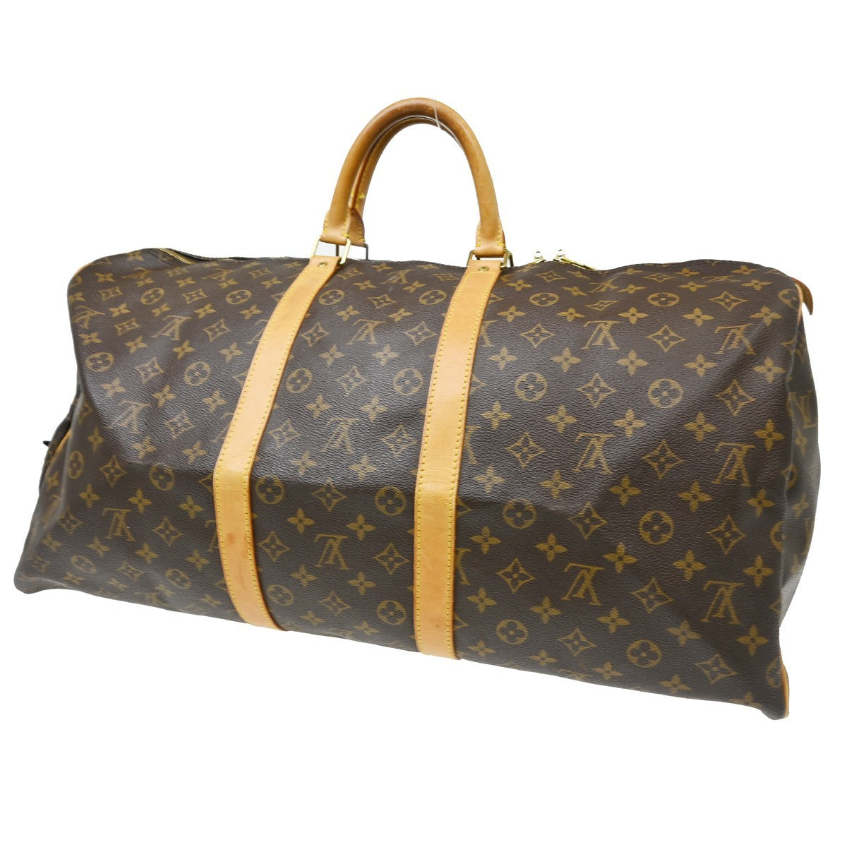 Louis Vuitton Keepall Bag Monogram Canvas Brown Canvas Travel Bag Bag (Pre-Loved)