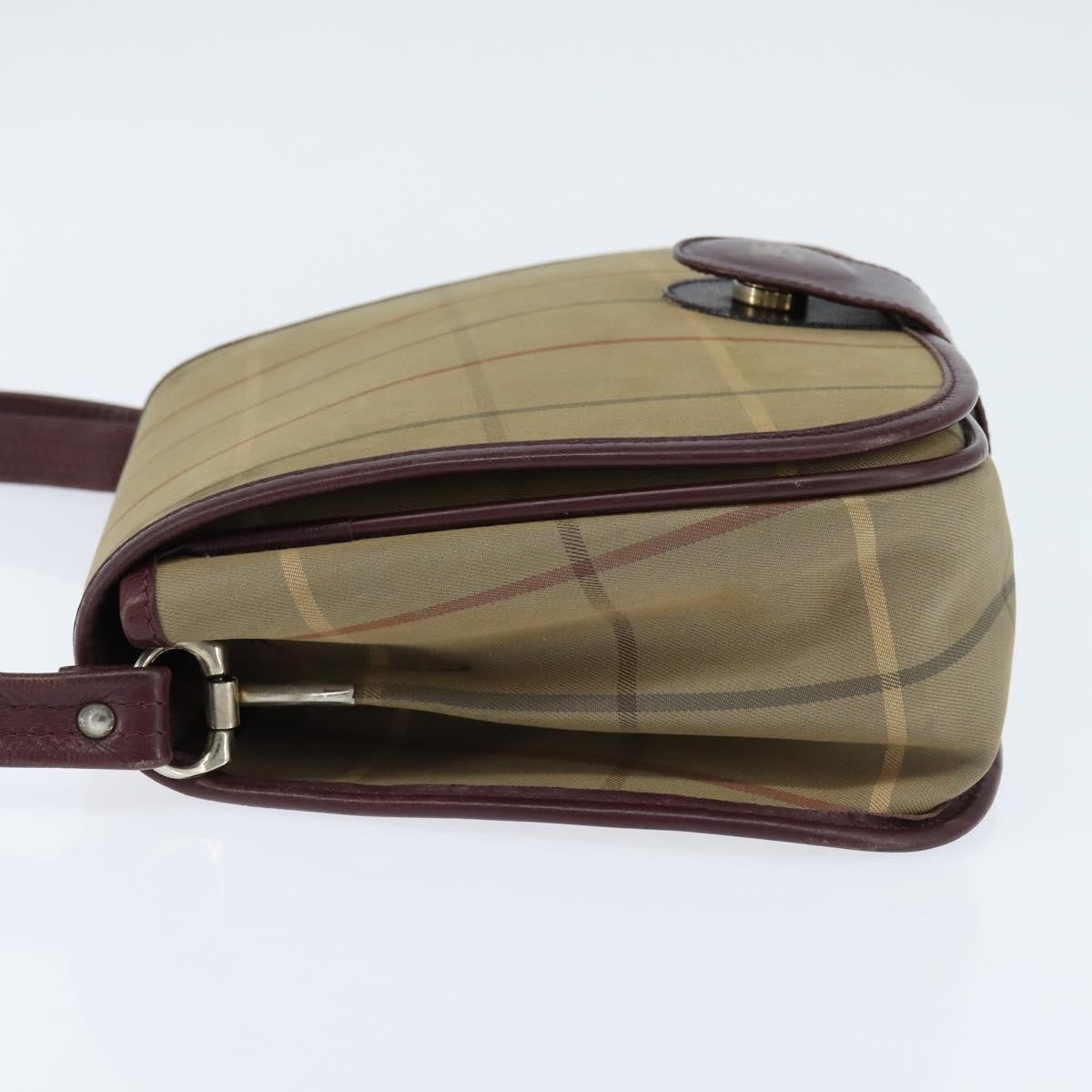 Burberry Nova Check Shoulder Bag Canvas Beige Canvas Shoulder Bag Bag (Authentic Pre-Loved)
