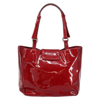 Salvatore Ferragamo Vintage Tote Bag Patent Leather Red Patent_Leather Tote Bag Bag (Authentic Pre-Loved)