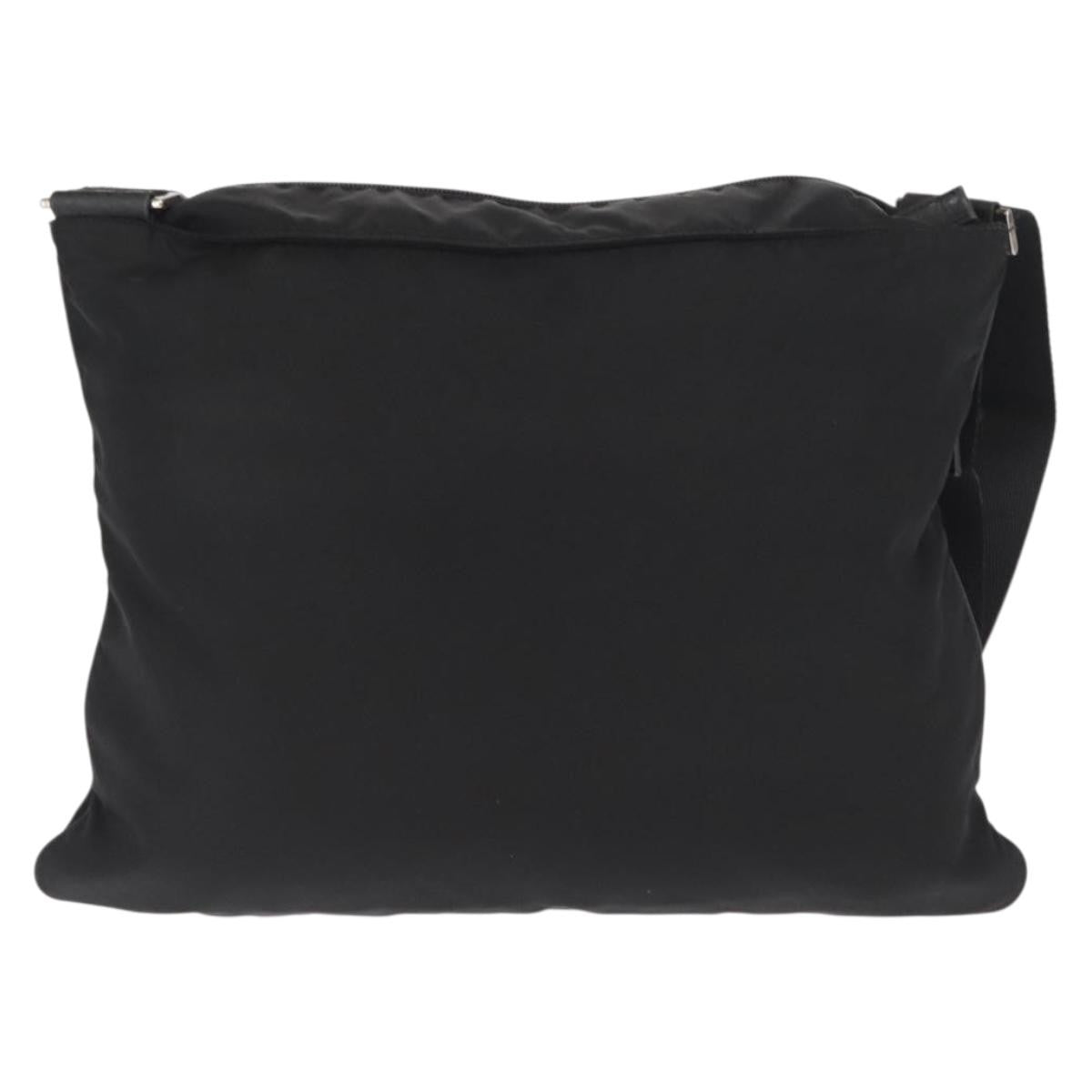 Prada Prada Front Pocket Messenger Bag Tessuto Black Nylon Shoulder Bag Bag (Pre-Loved)