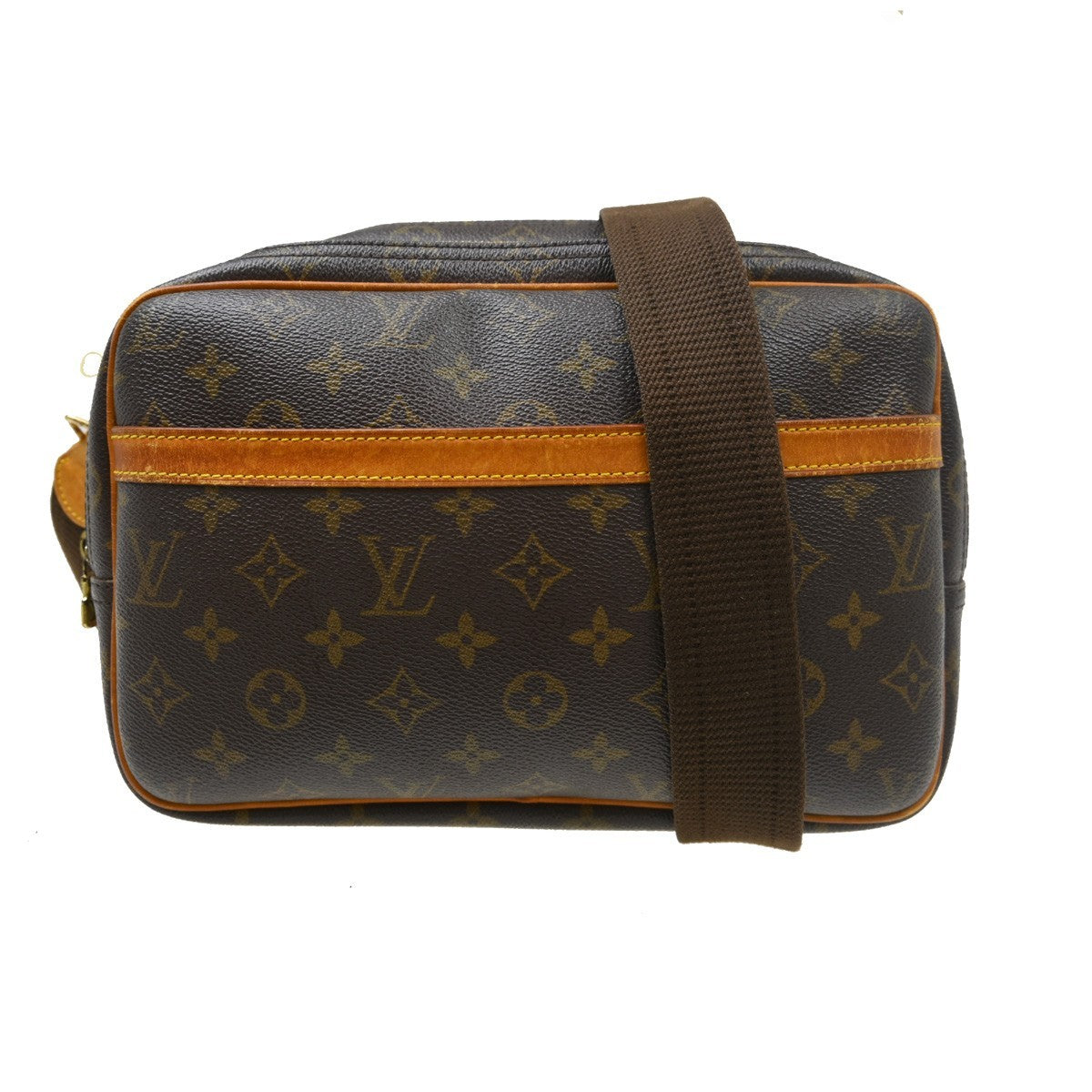 Louis Vuitton Reporter Bag Monogram Canvas Brown Canvas Shoulder Bag Bag (Pre-Loved)