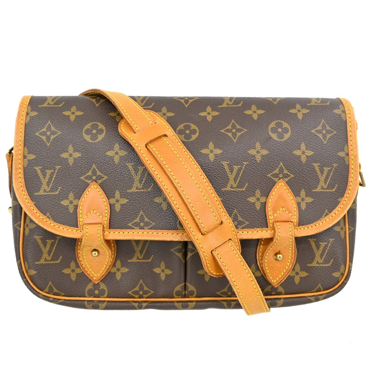 Louis Vuitton Louis Vuitton Sac Gibeciere Messenger Bag Monogram Canvas Brown Canvas Shoulder Bag Bag (Pre-Loved)