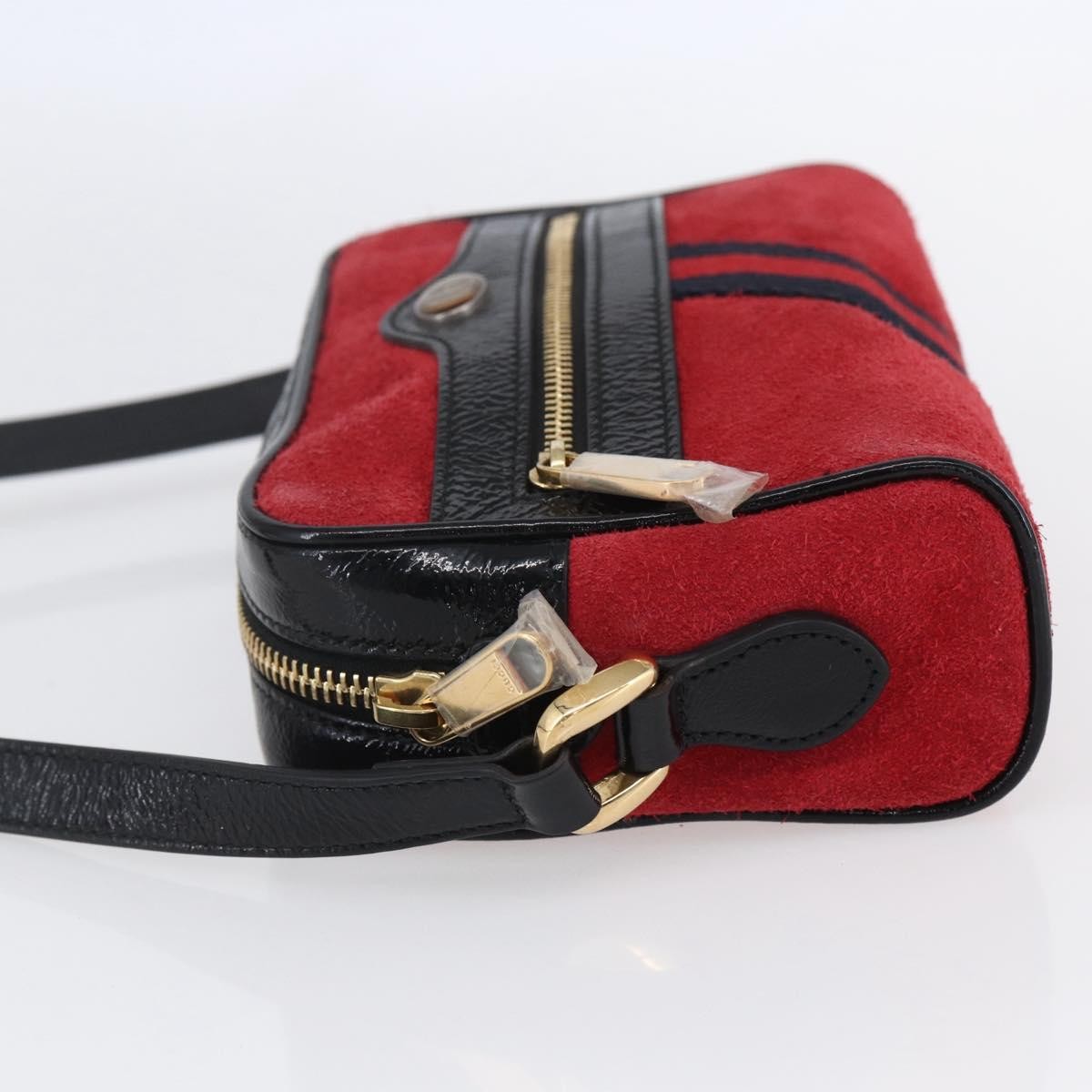 Gucci Ophidia Shoulder Bag Suede Red Suede Shoulder Bag Bag (Authentic Pre-Loved)