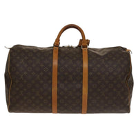 Louis Vuitton Keepall Bag Monogram Canvas Brown Canvas Travel Bag Bag (Authentic Pre-Loved)