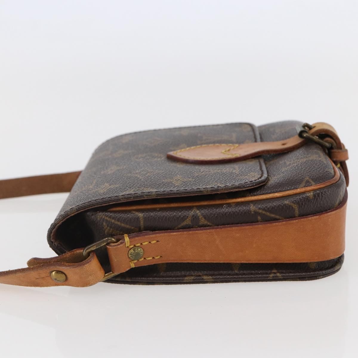 Louis Vuitton Cartouchiere Handbag Monogram Canvas Brown Canvas Shoulder Bag Bag (Authentic Pre-Loved)