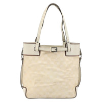 Gucci Belted Bucket Tote Gg Canvas With Leather Beige Canvas Tote Bag Bag (Pre-Loved)