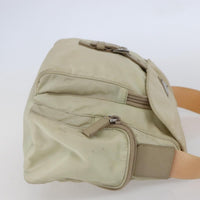 Prada Buckle Messenger Bag Tessuto Beige Nylon Shoulder Bag Bag (Authentic Pre-Loved)