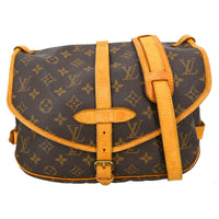 Louis Vuitton Louis Vuitton Saumur Handbag Monogram Canvas Brown Canvas Shoulder Bag Bag (Authentic Pre-Loved)