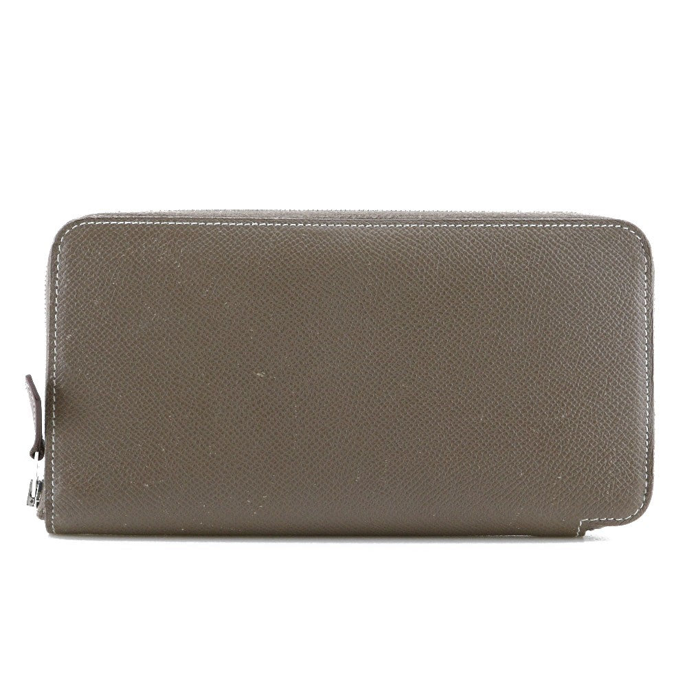 Hermes Azap Zip Around Wallet Epsom Beige Leather Wallets Accessory (Authentic Pre-Loved)