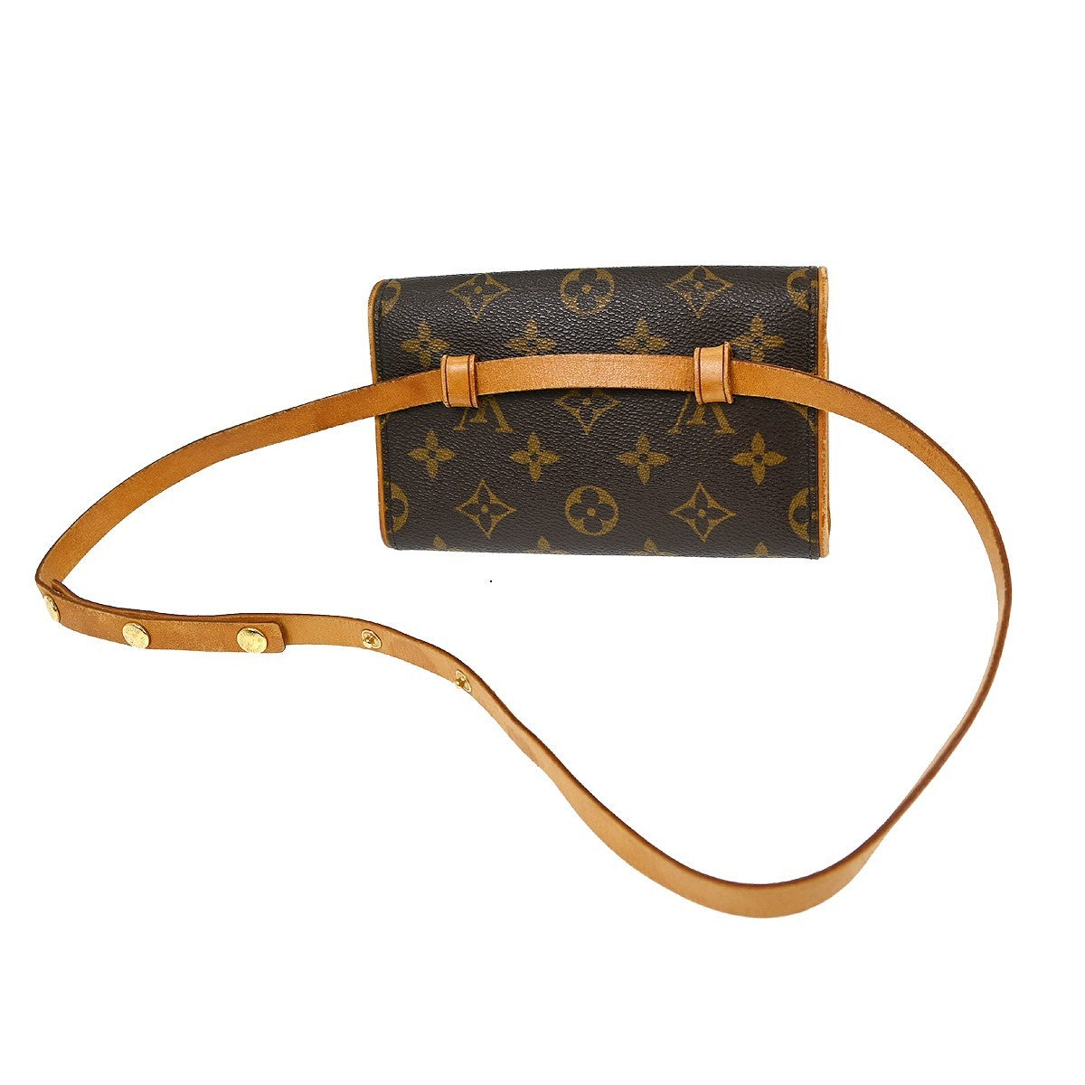 Louis Vuitton Louis Vuitton Florentine Waist Bag Monogram Canvas Brown Canvas Clutche & Pouche Bag (Authentic Pre-Loved)