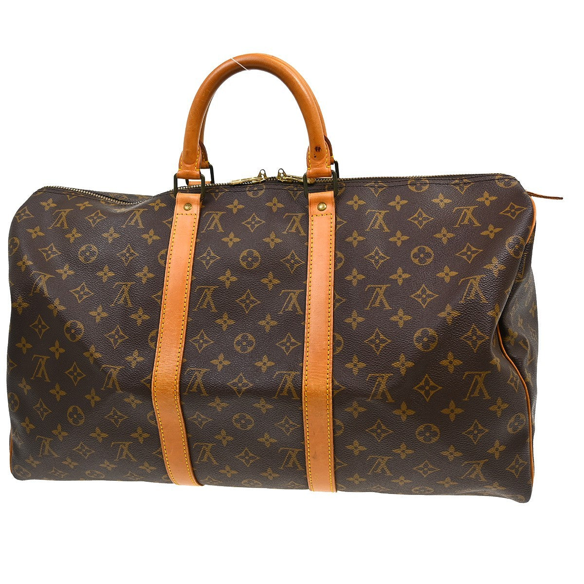 Louis Vuitton Keepall Bag Monogram Canvas Brown Canvas Travel Bag Bag (Pre-Loved)