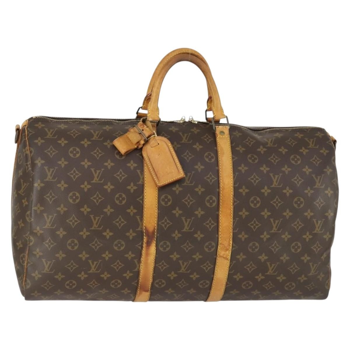 Louis Vuitton Keepall Bag Monogram Canvas Brown Canvas Travel Bag Bag (Pre-Loved)