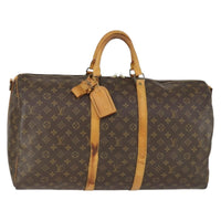 Louis Vuitton Keepall Bag Monogram Canvas Brown Canvas Travel Bag Bag (Pre-Loved)