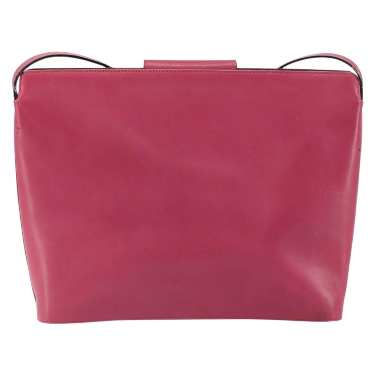 Salvatore Ferragamo Gancini Shoulder Bag Leather Pink Leather Shoulder Bag Bag (Authentic Pre-Loved)