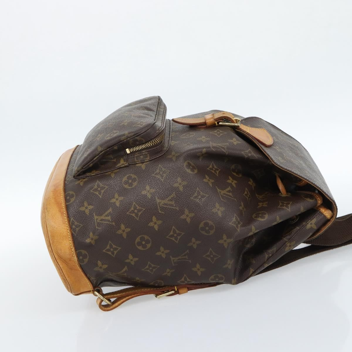 Louis Vuitton Vintage Montsouris Backpack Monogram Canvas Brown Canvas Backpack Bag (Authentic Pre-Loved)