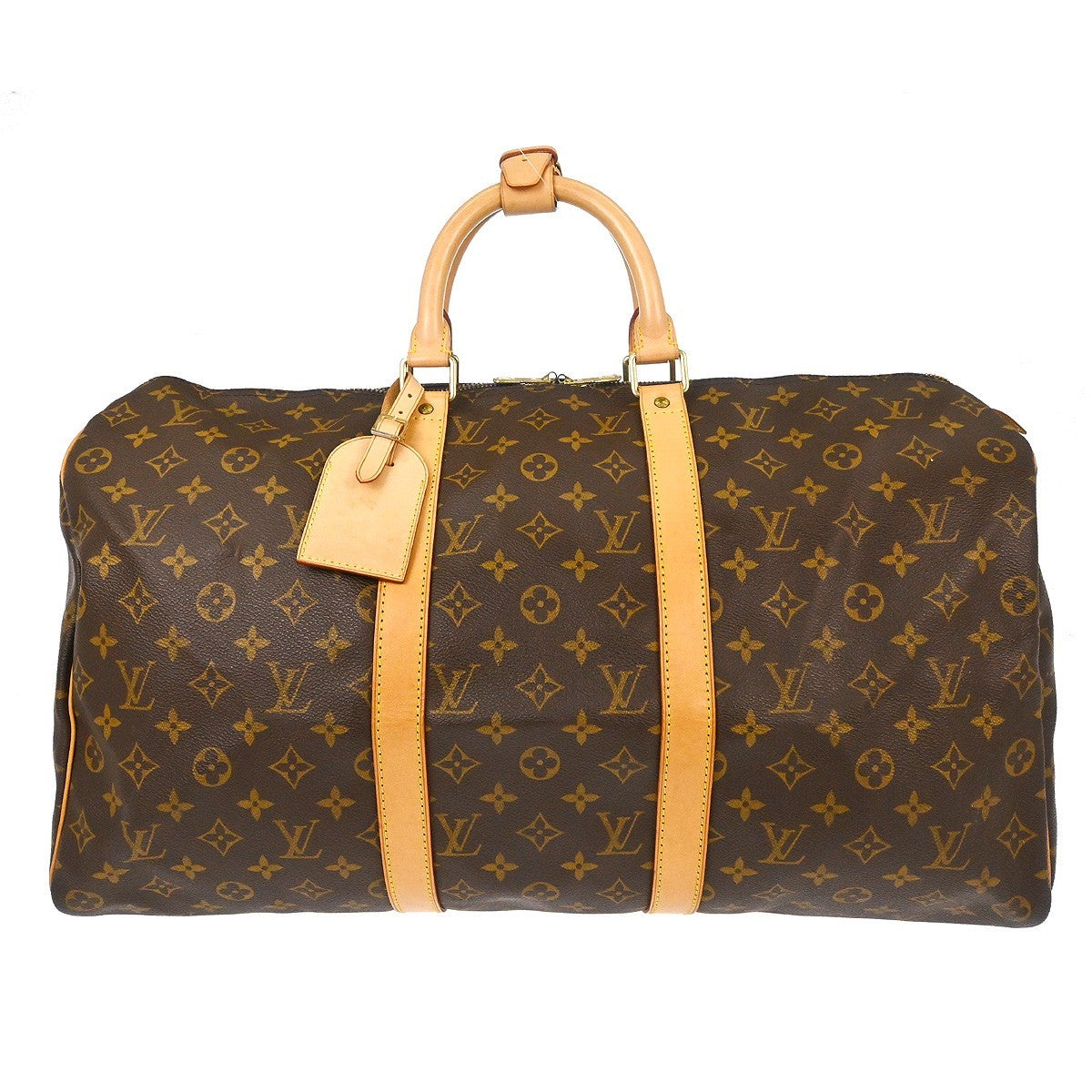 Louis Vuitton Keepall Bag Monogram Canvas Brown Canvas Travel Bag Bag (Authentic Pre-Loved)
