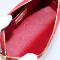 Louis Vuitton Cosmetic Pouch Limited Edition Monogram Vernis Rayures Red Patent_Leather Bag (Authentic Pre-Loved)