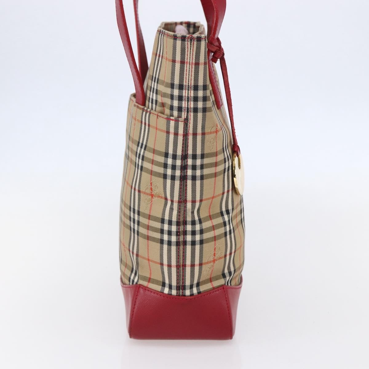 Burberry Nova Check Tote Canvas Check Pattern Beige Canvas Tote Bag Bag (Authentic Pre-Loved)