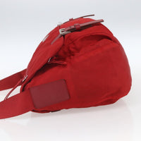 Prada Zip Buckle Messenger Bag Tessuto Red Nylon Shoulder Bag Bag (Pre-Loved)