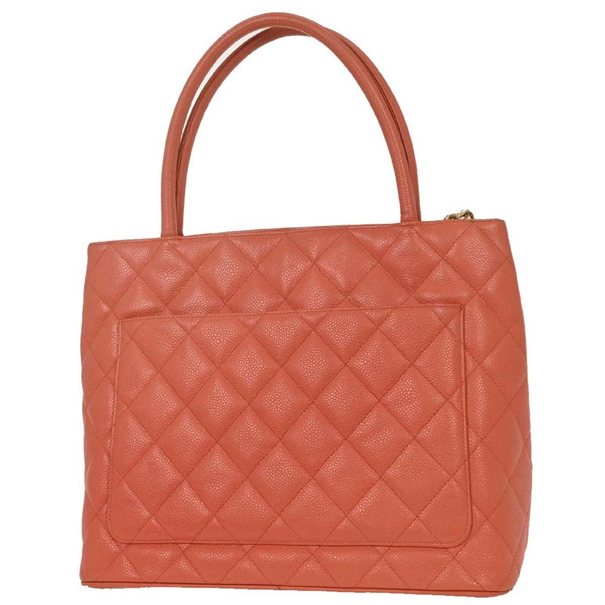 Chanel Medallion Tote Quilted Caviar Pink Leather Tote Bag Bag (Pre-Loved)