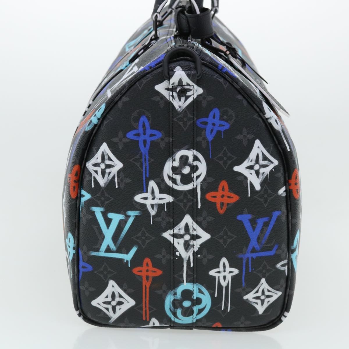 Louis Vuitton Keepall Bandouliere Bag Graffiti Monogram Eclipse Canvas Multicolour Canvas Bag (Authentic Pre-Loved)